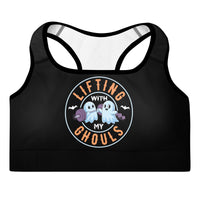 Load image into Gallery viewer, Lifting with my ghouls Sports Bra
