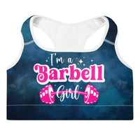 Load image into Gallery viewer, I&#39;m a barbell girl Sports Bra
