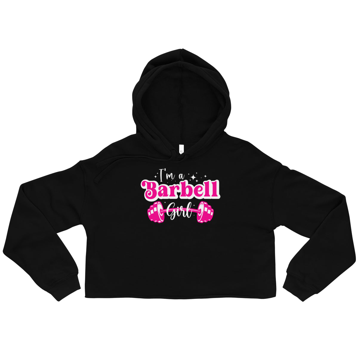 I'm a barbell girl Crop Hoodie